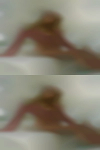 Charismatic and naked devouted woman.